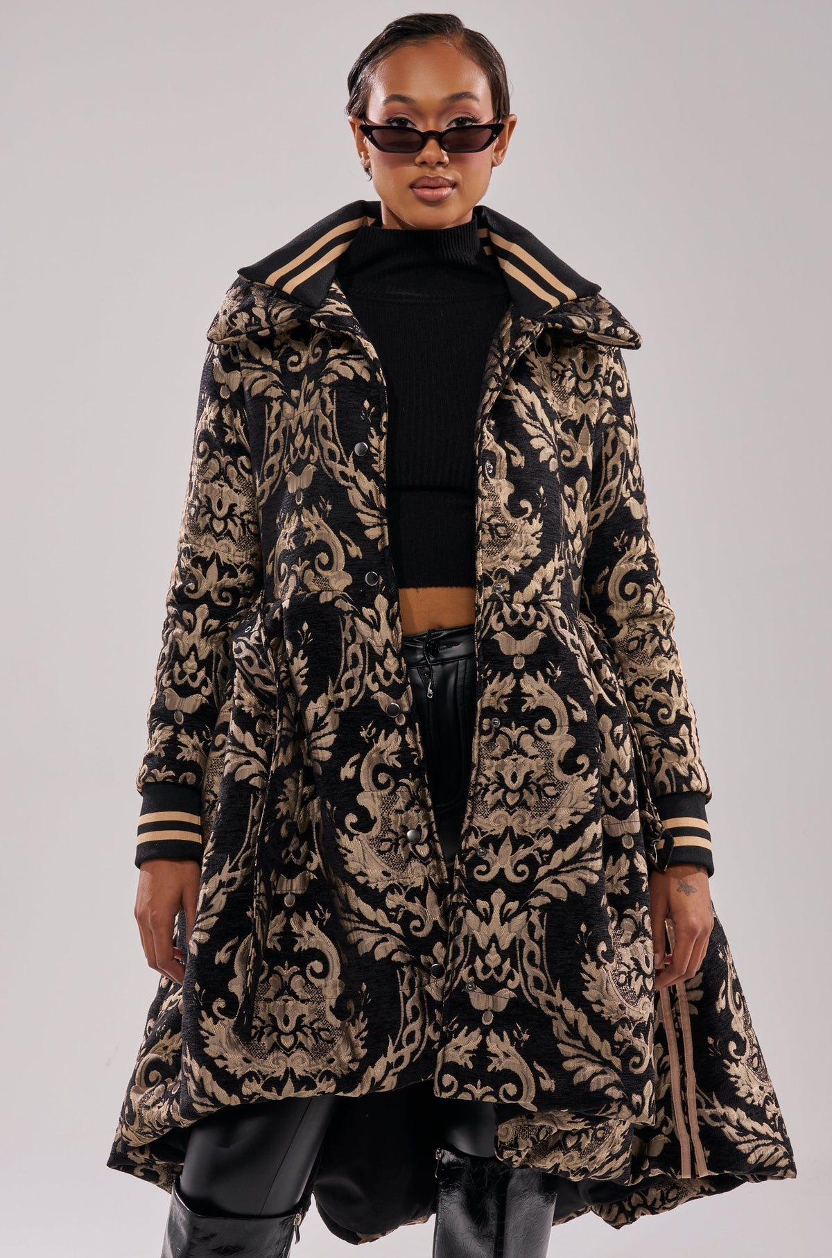 DECKER PUFFER TRENCH IN JACQUARD