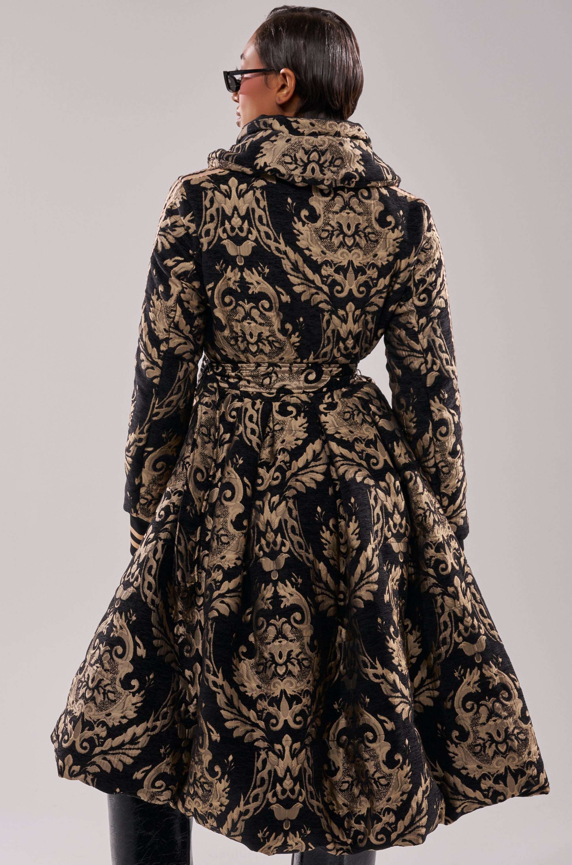 DECKER PUFFER TRENCH IN JACQUARD