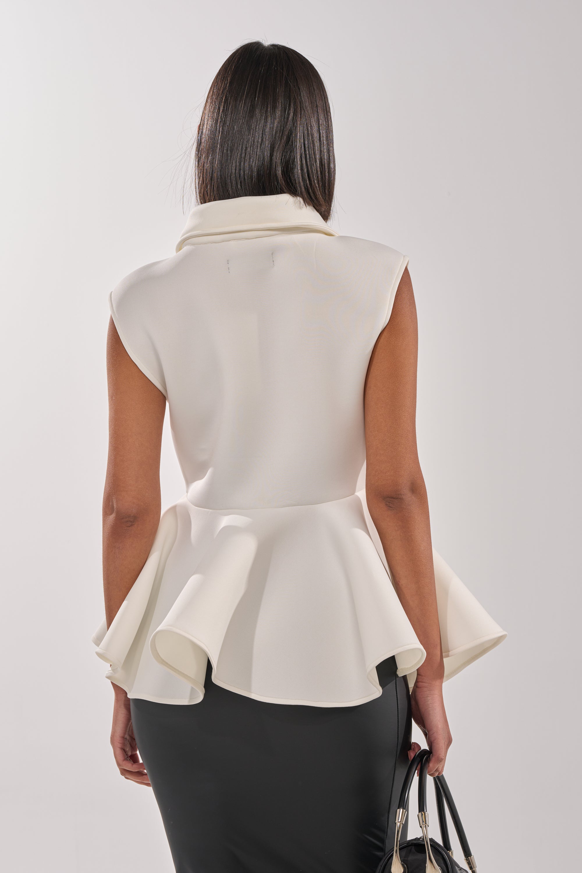 LOTTIE NEOPRENE PEPLUM VEST