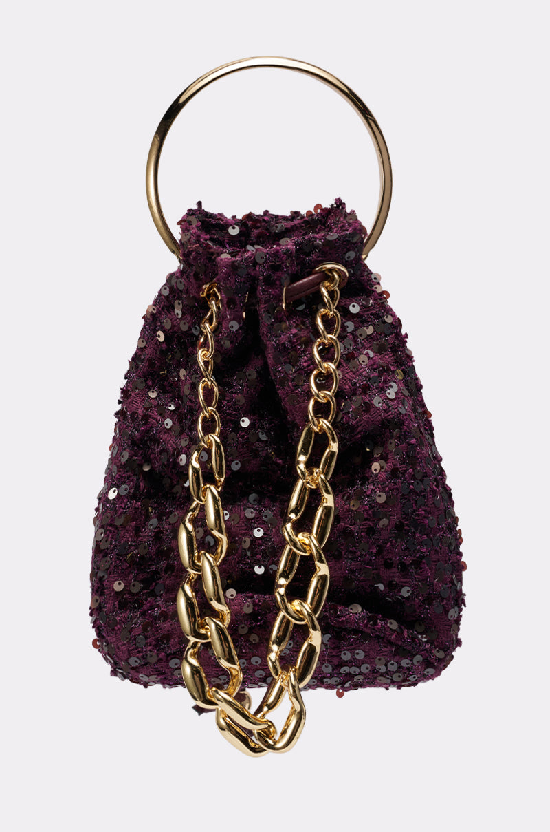 KARY TWEED BUCKET BAG