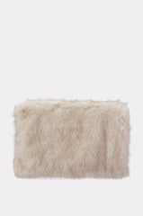 CRU FAUX FUR OVERSIZED CLUTCH