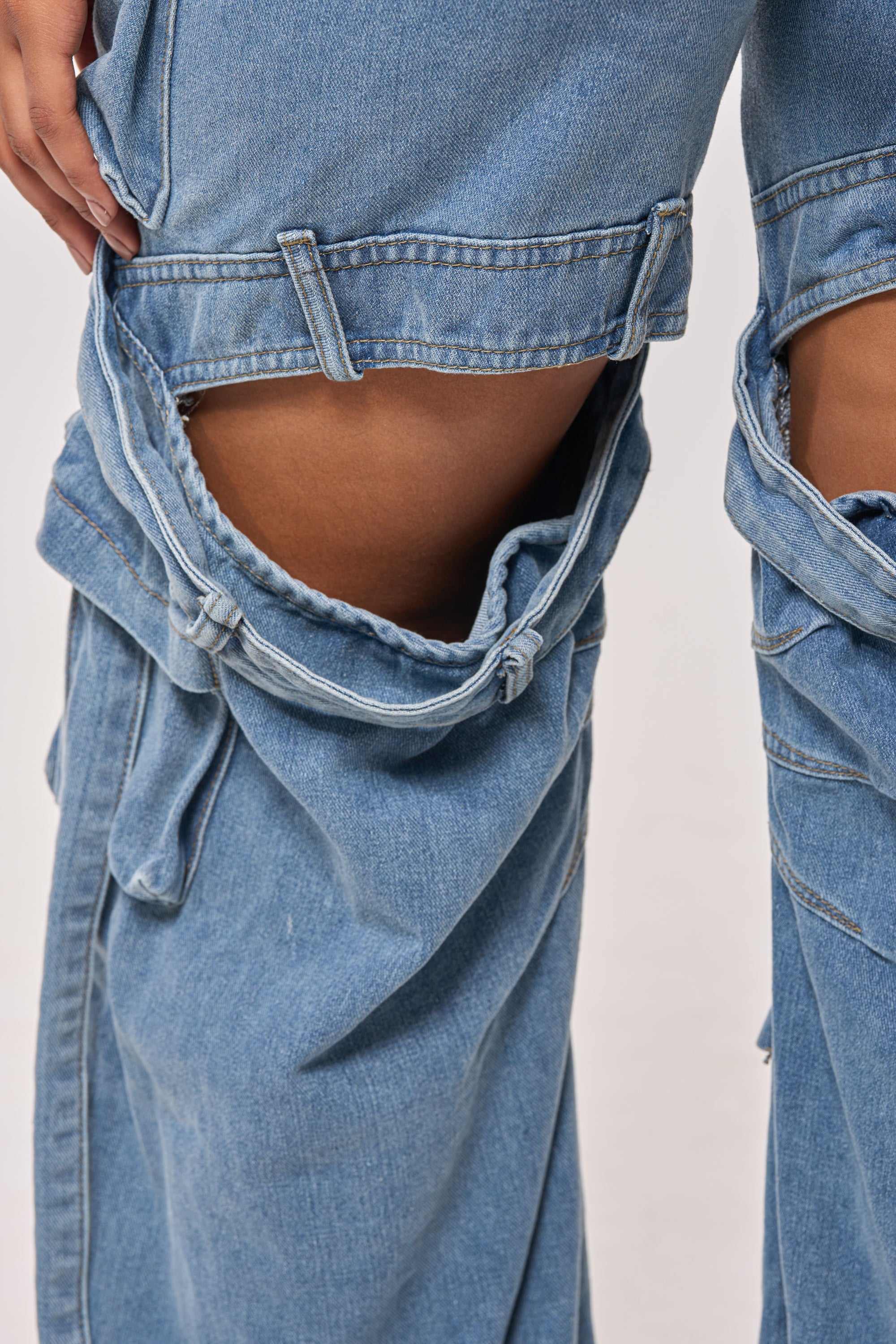 CHECK OUT THE BACK CUTOUT RELAXED DENIM