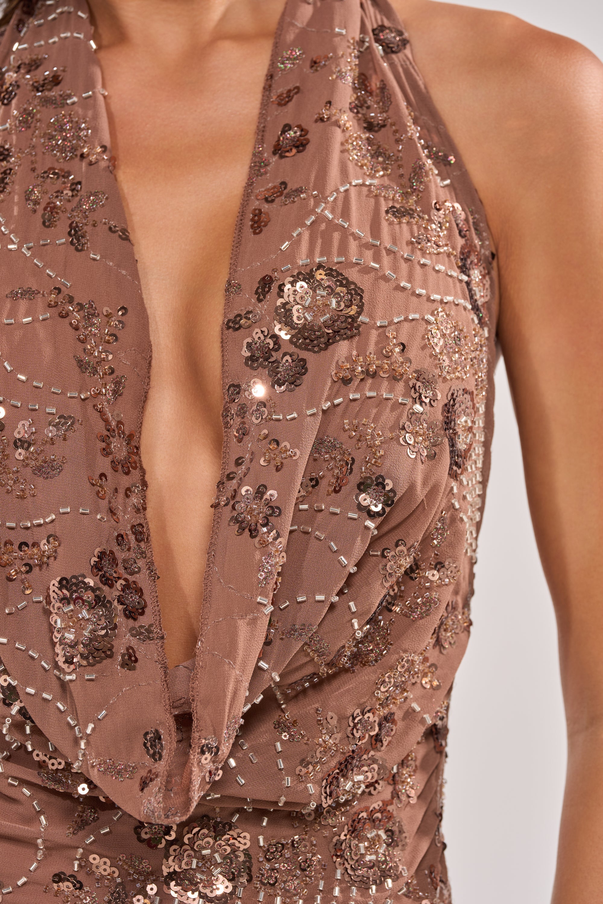 LOVE LETTERS EMBELLISHED MAXI DRESS