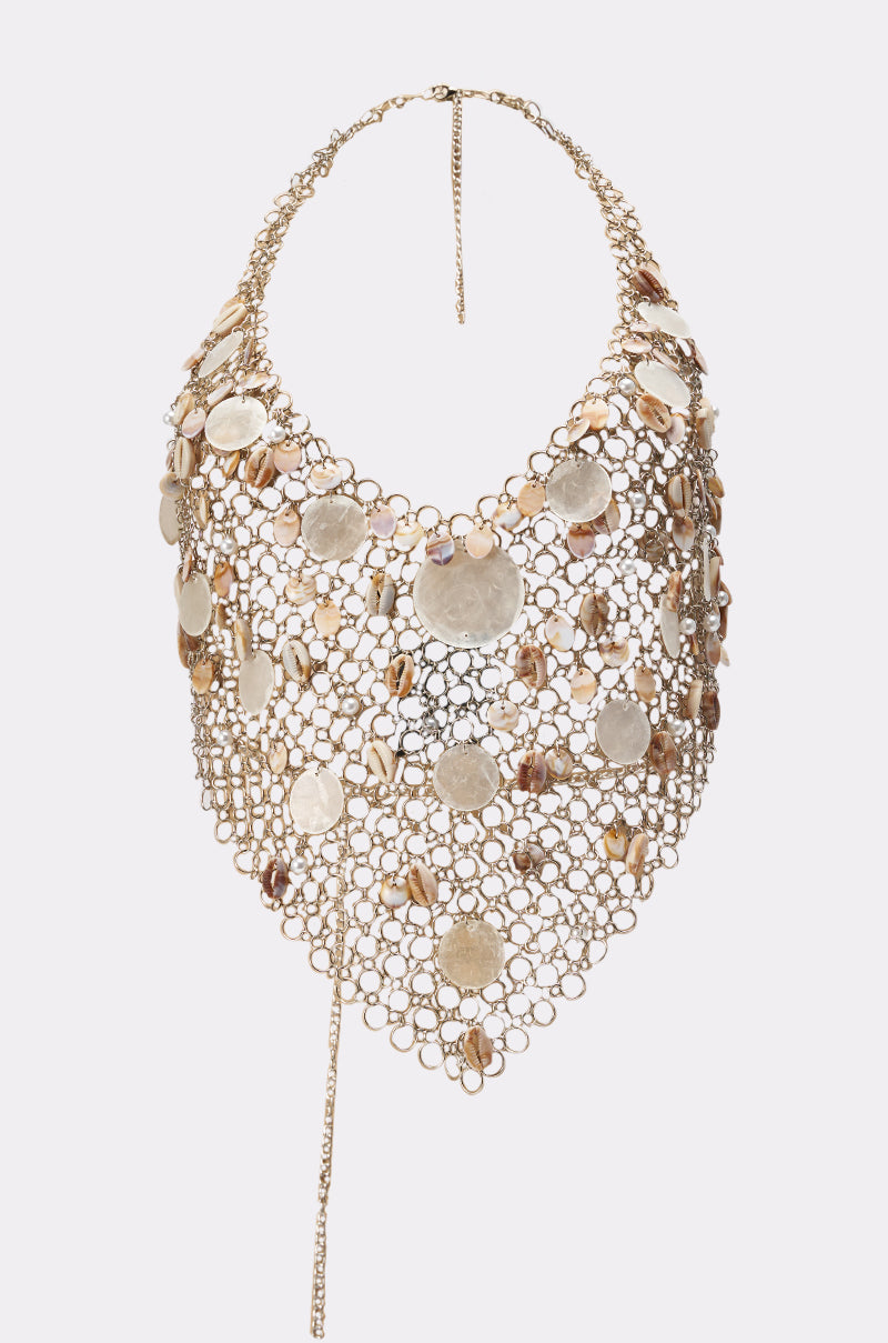 SALLY SELLS SEASHELLS CROCHET HALTER TOP