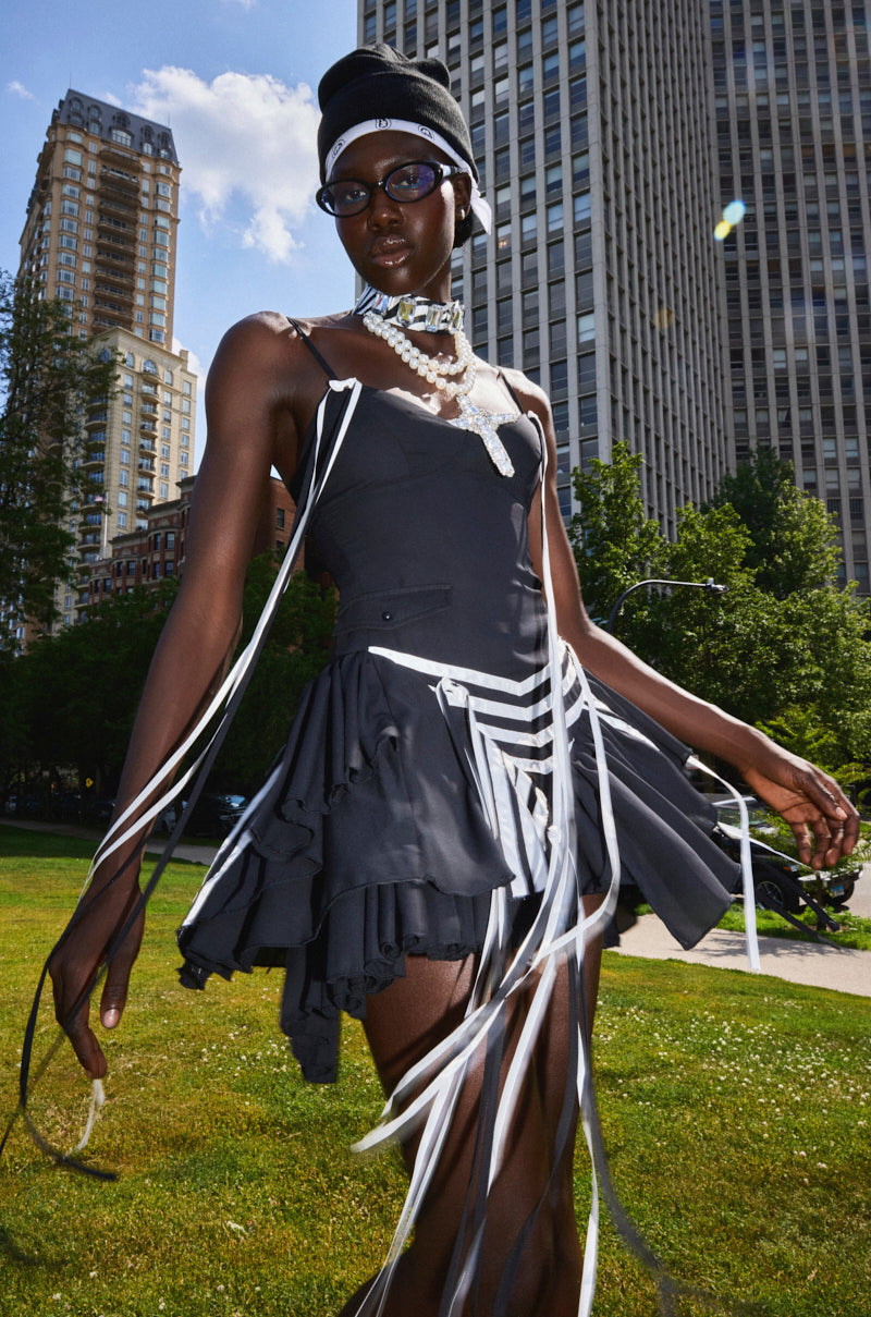 SPORTY SPICE RUFFLE MINI DRESS