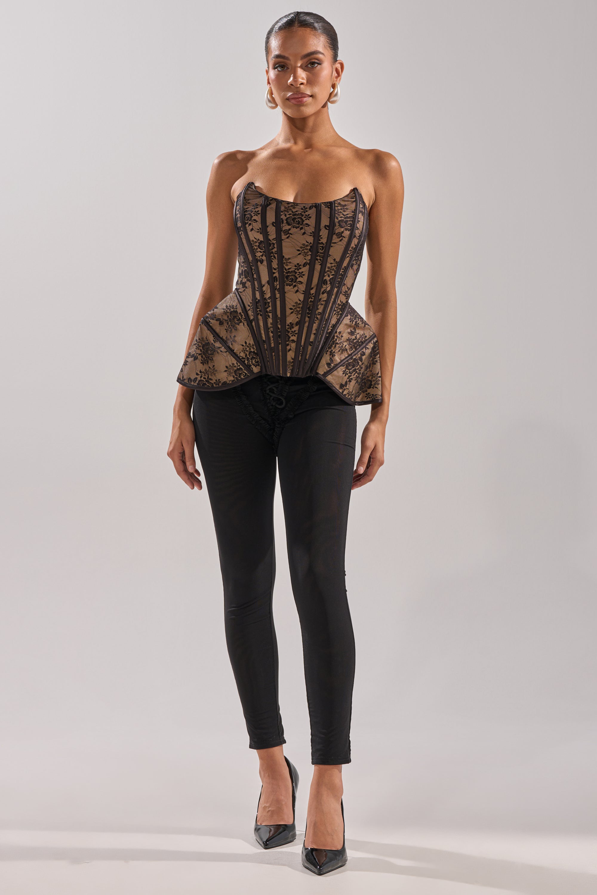 KELLY MESH LACE UP LEGGING