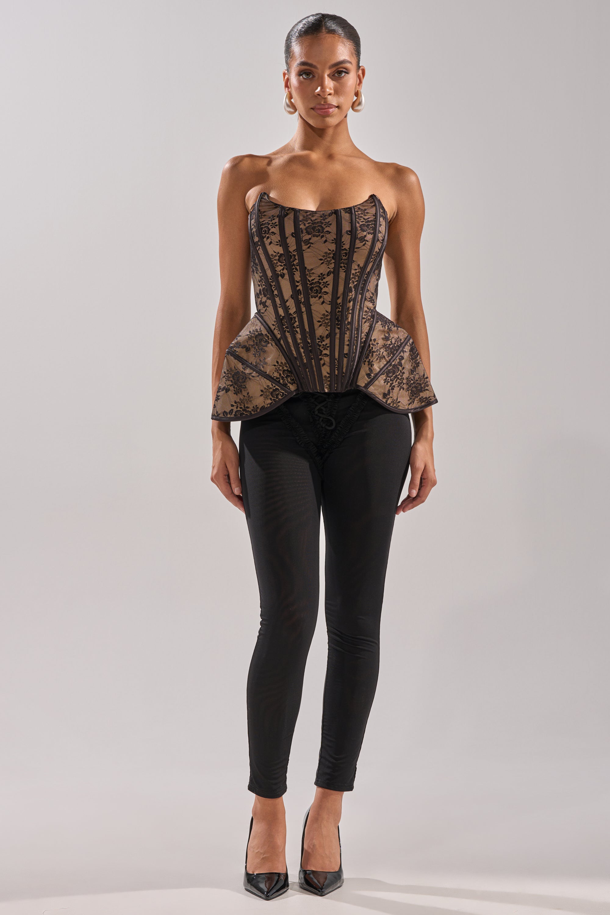 KELLY MESH LACE UP LEGGING
