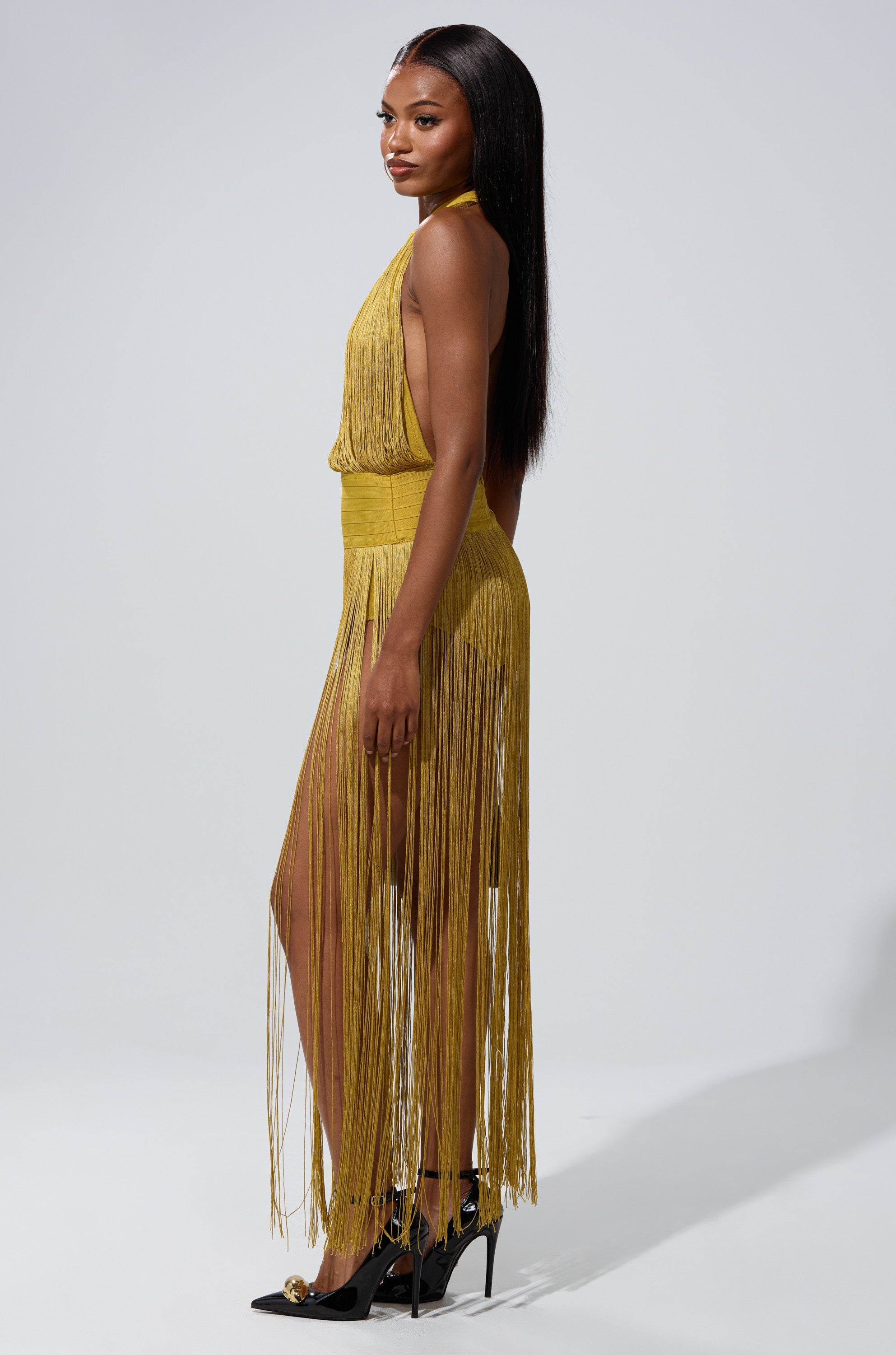 RENEE FRINGE ROMPER IN GREEN