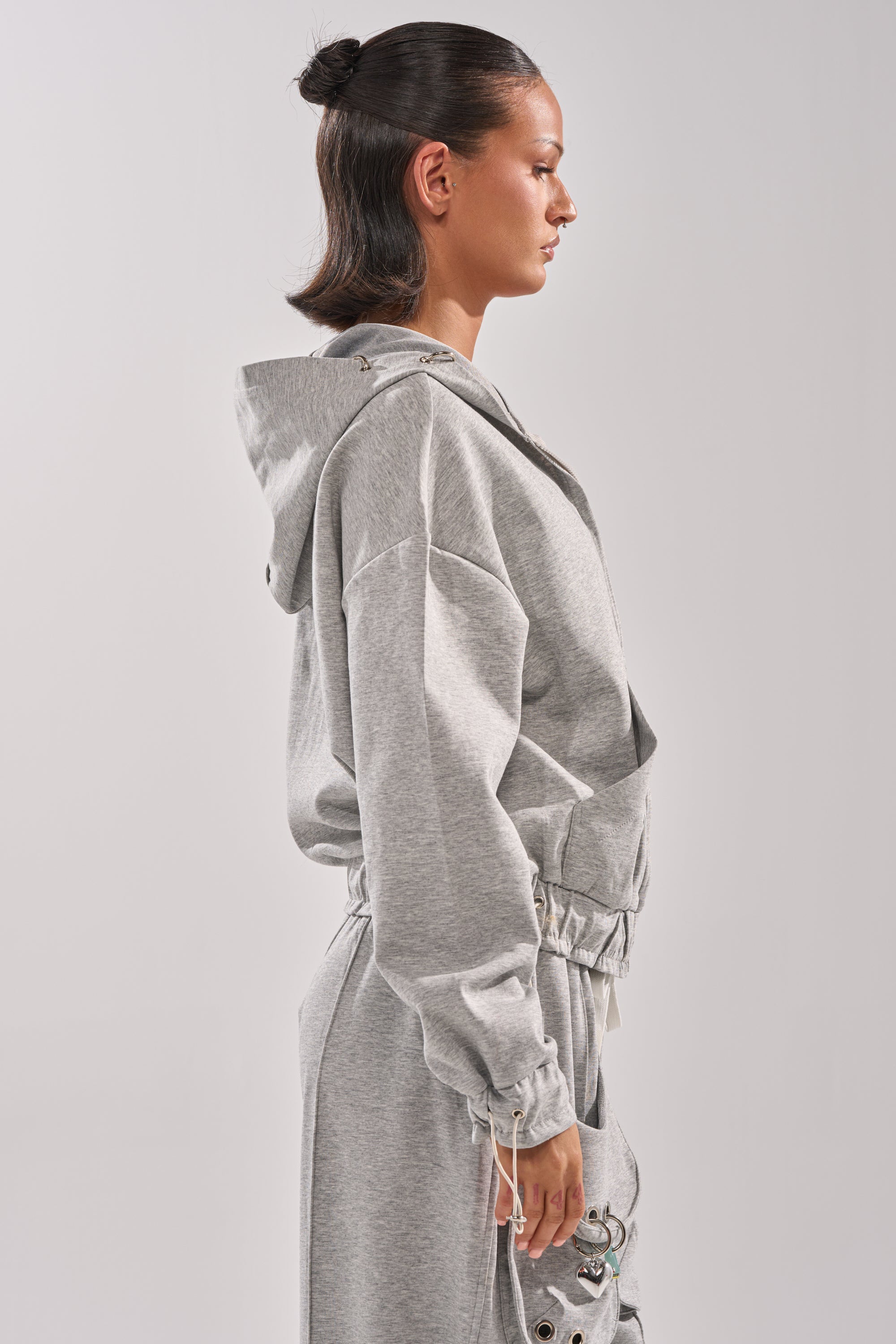 GET WITH IT ZIP UP SWEATSHIRT