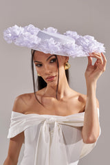 ROSEY CLIP ON HAT IN WHITE