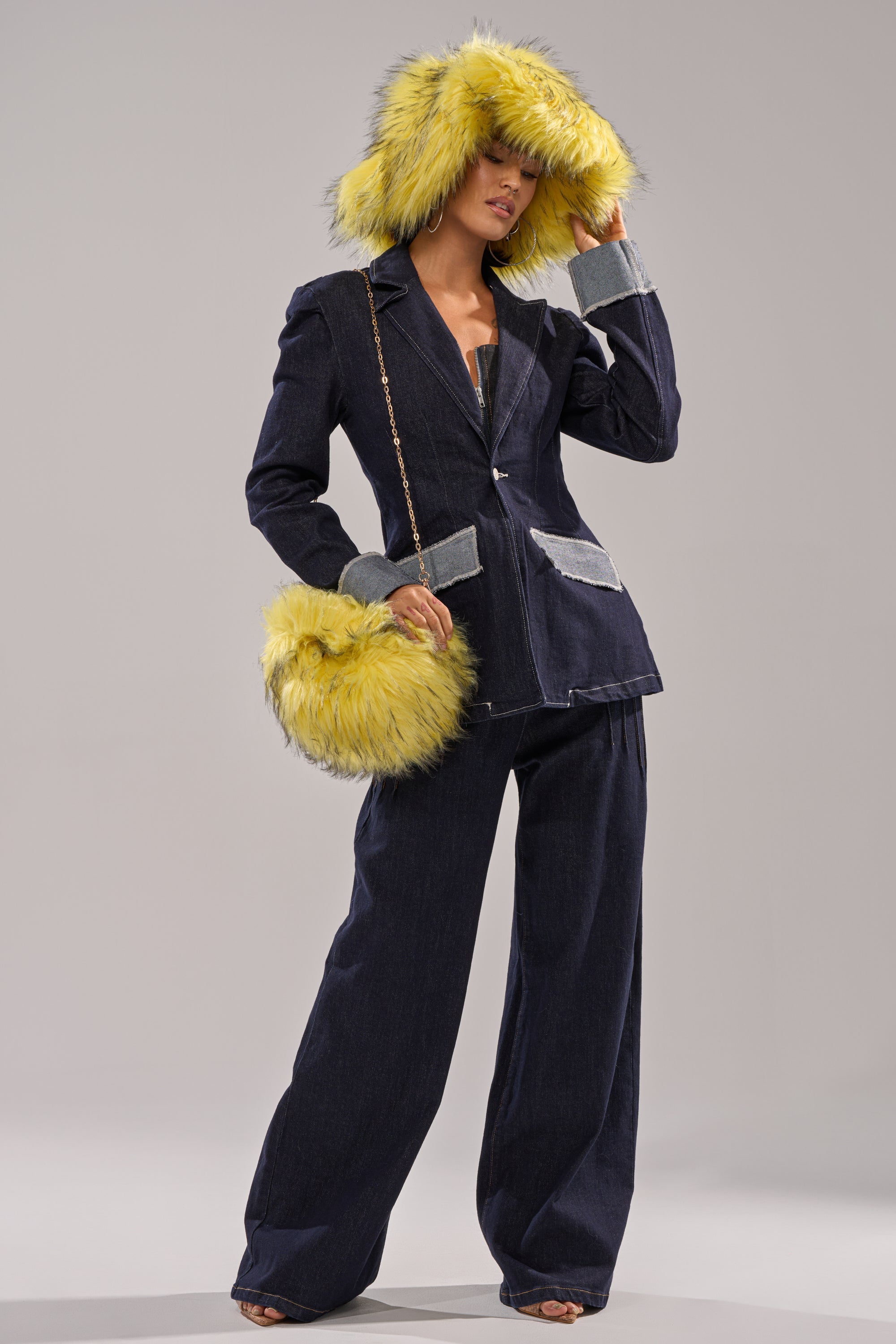 ELLIE FAUX FUR PURSE