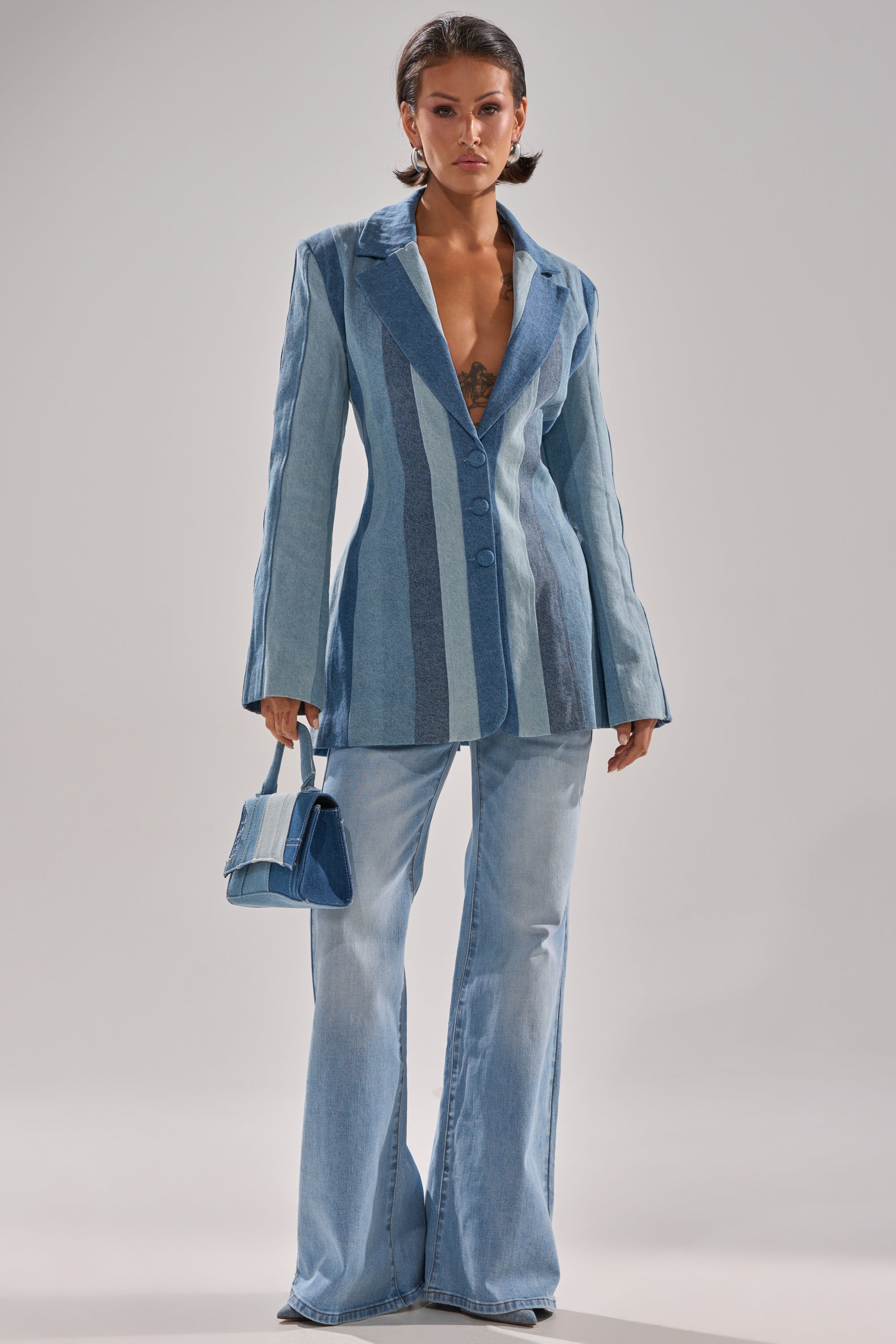 WON'T LOSE MYSELF WIDE-LEG  BLUE DENIM