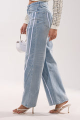SHE IS A RUNNER DENIM TRACK PANT