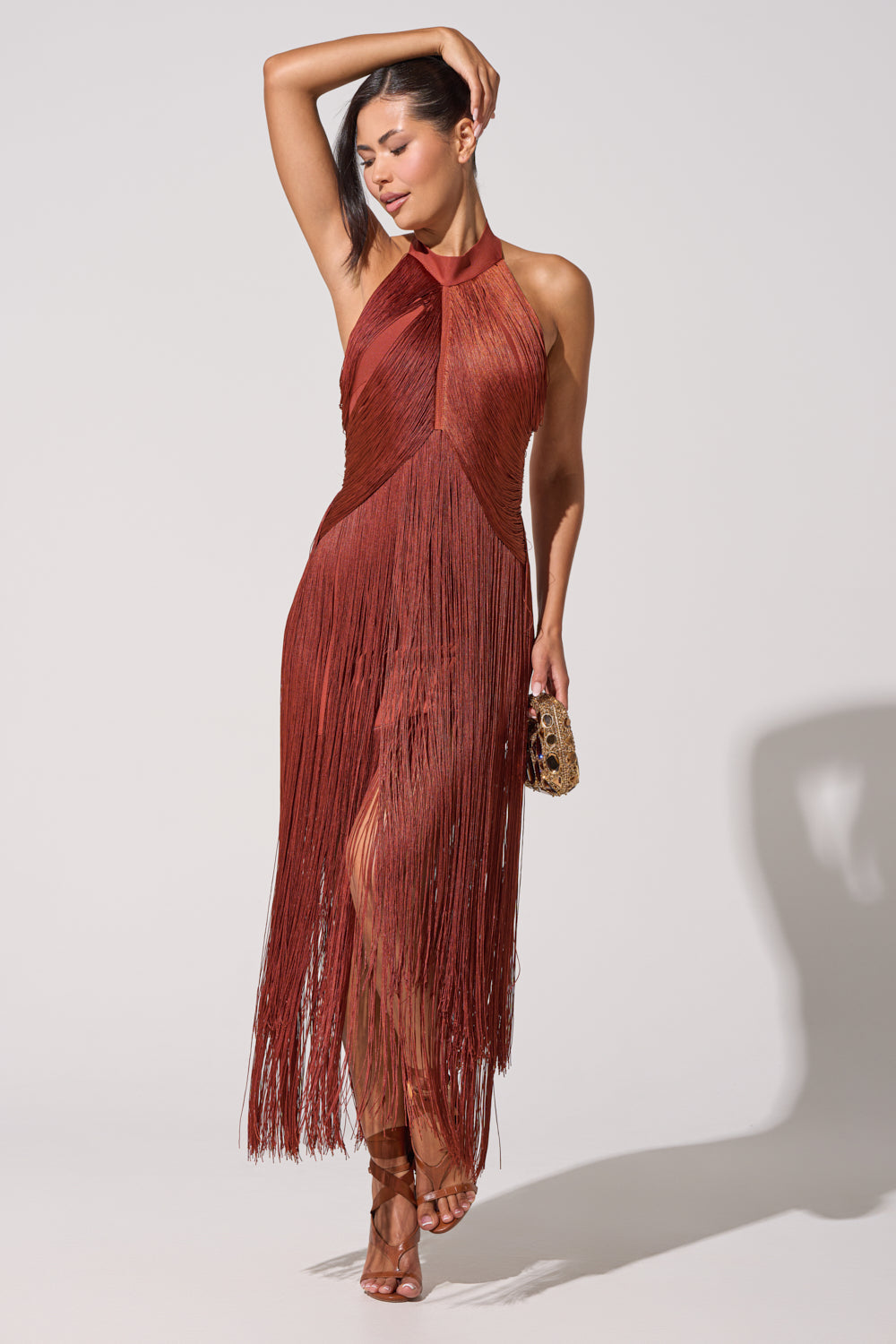 FORGET ME NOT FRINGE MAXI DRESS