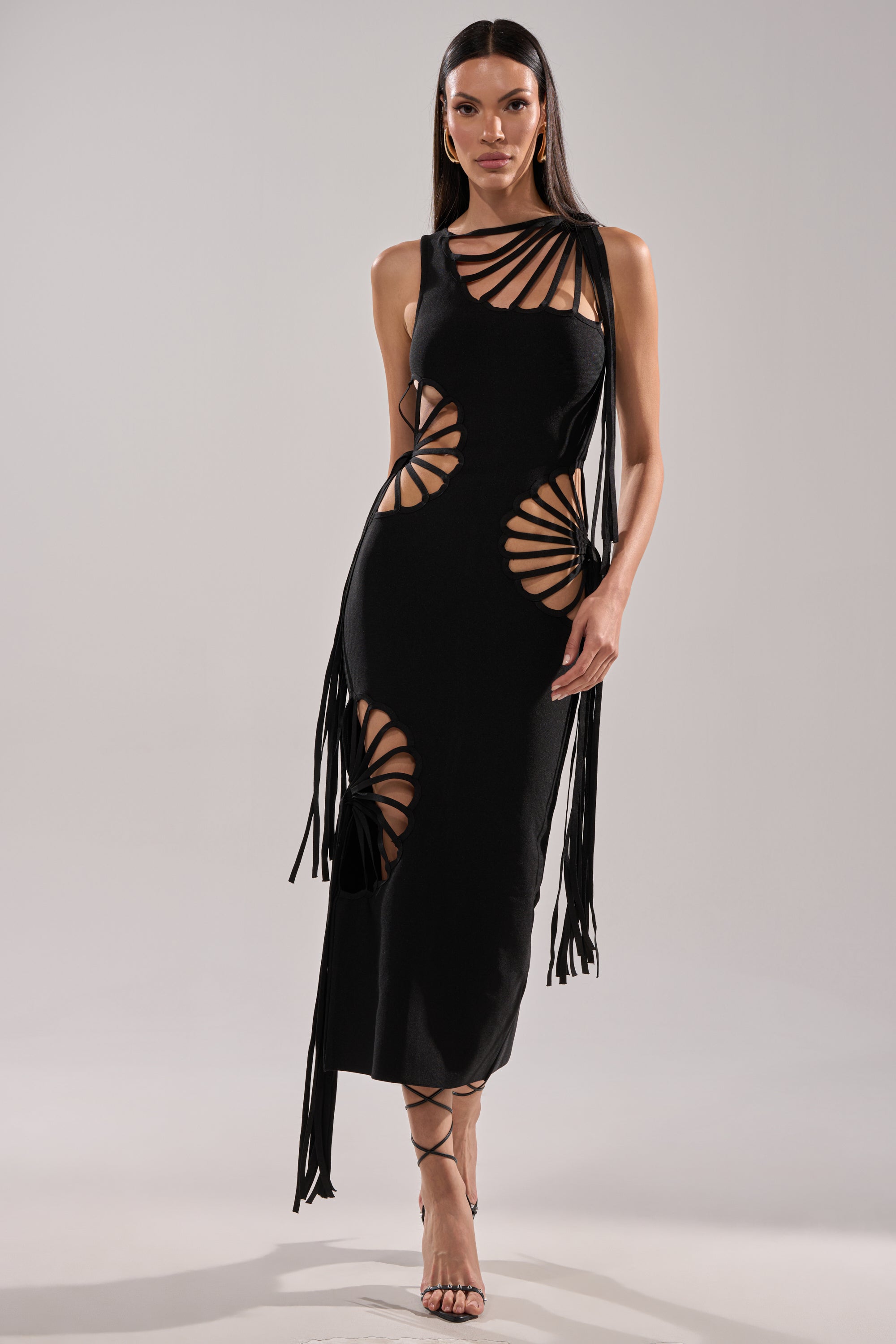 BROOKE CUTOUT MIDI DRESS