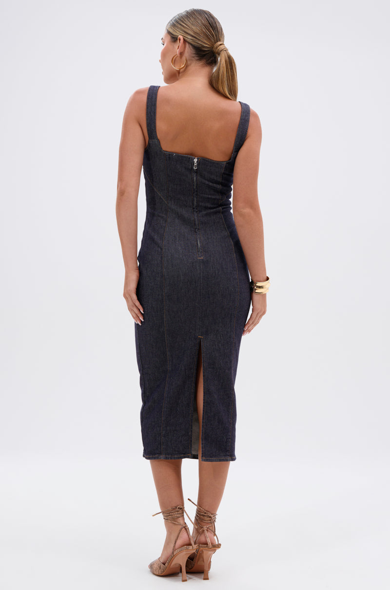 DAY DREAMIN DENIM MIDI DRESS