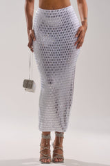 TALK ABOUT ME RHINESTONE MAXI SKIRT