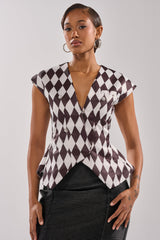 GUESS WHO V-NECK BLOUSE