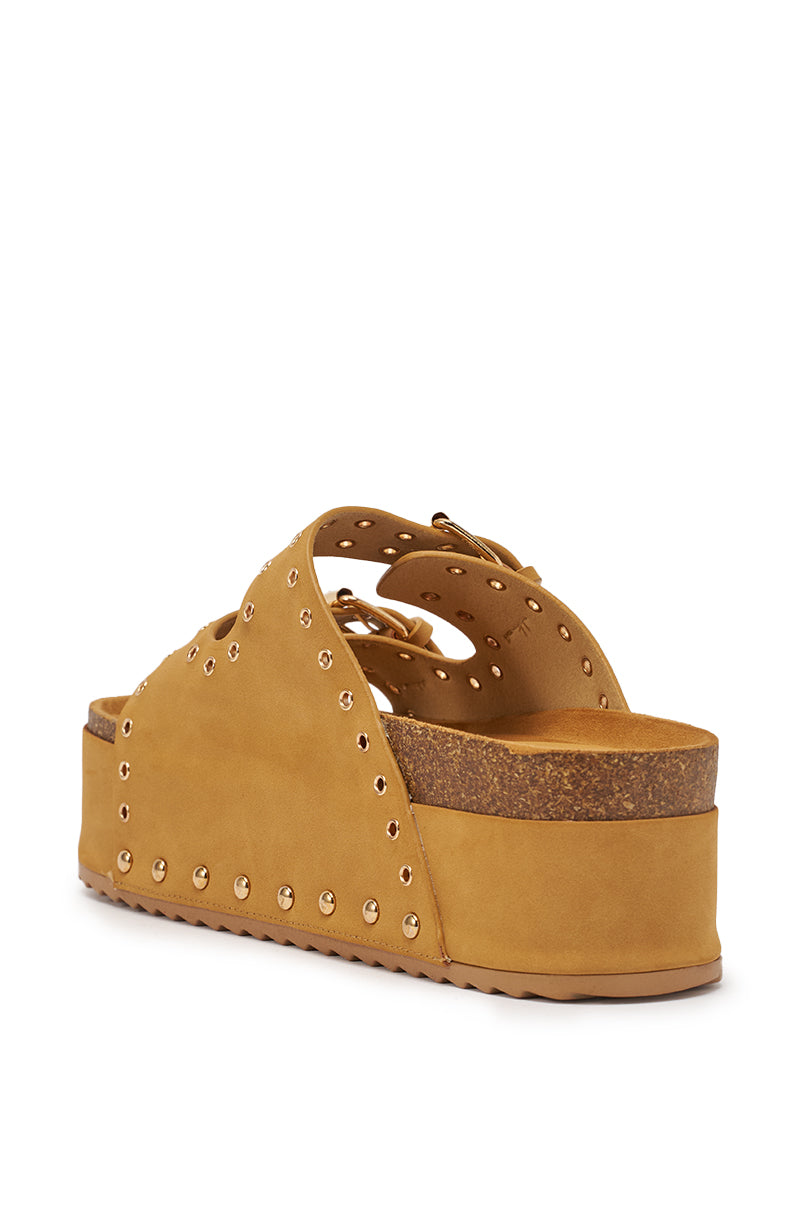 AZALEA WANG ALGEDI TAN PLATFORM SANDAL