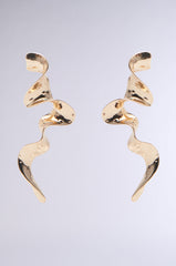 GOLD SQUIGGLES DANGLE EARRING