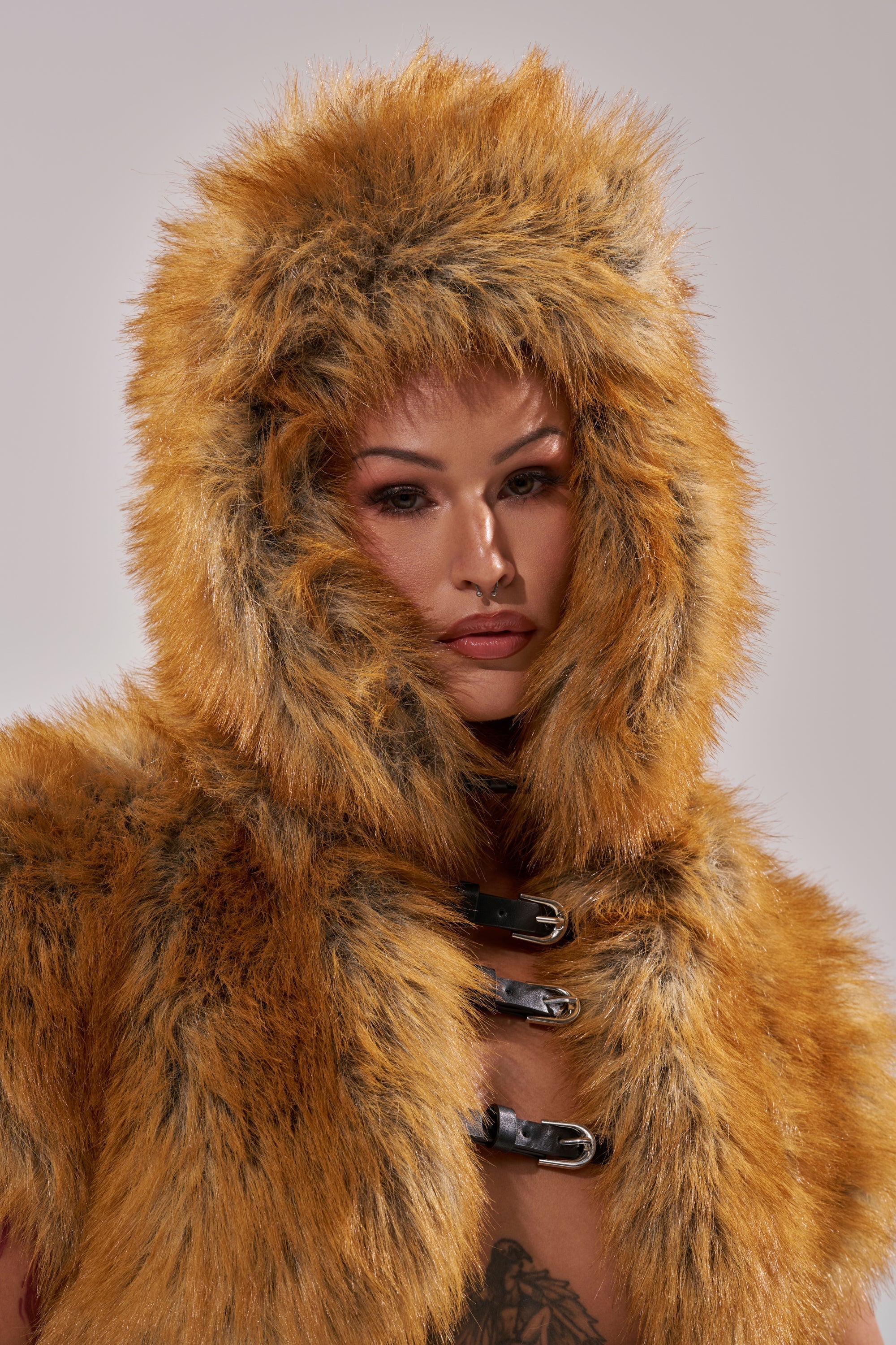 SO WITH IT FAUX FUR AVIATOR HAT