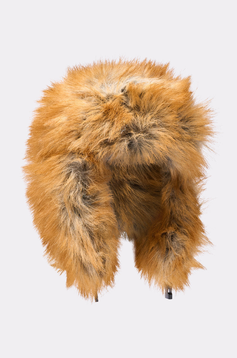 SO WITH IT FAUX FUR AVIATOR HAT