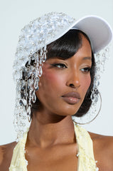 IN THE CLEAR BEADED HAT