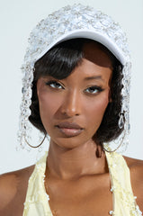 IN THE CLEAR BEADED HAT