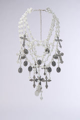 CROSS MY HEART SILVER NECKLACE