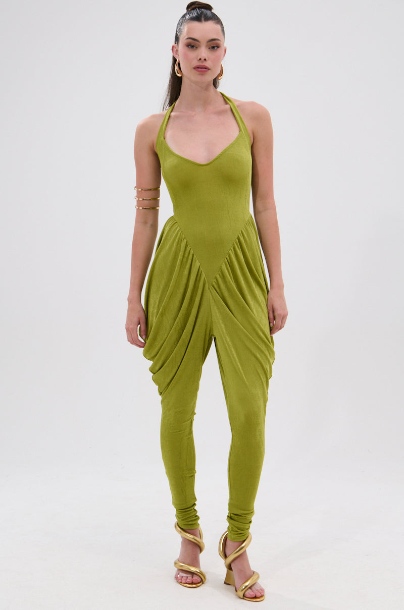 UP YOUR GAME RUCHED JUMPSUIT