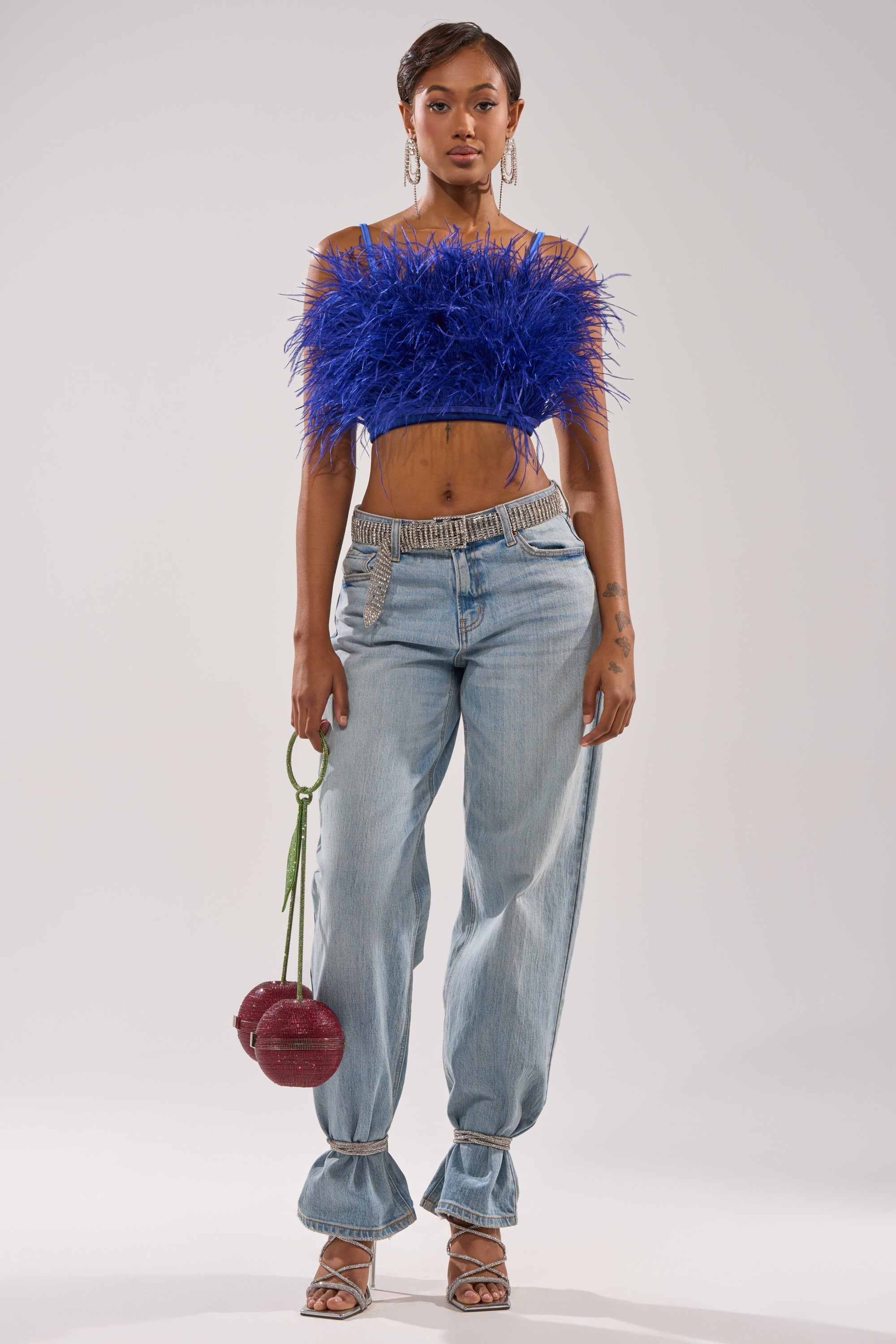 BRIGHT LIGHTS FEATHER TOP