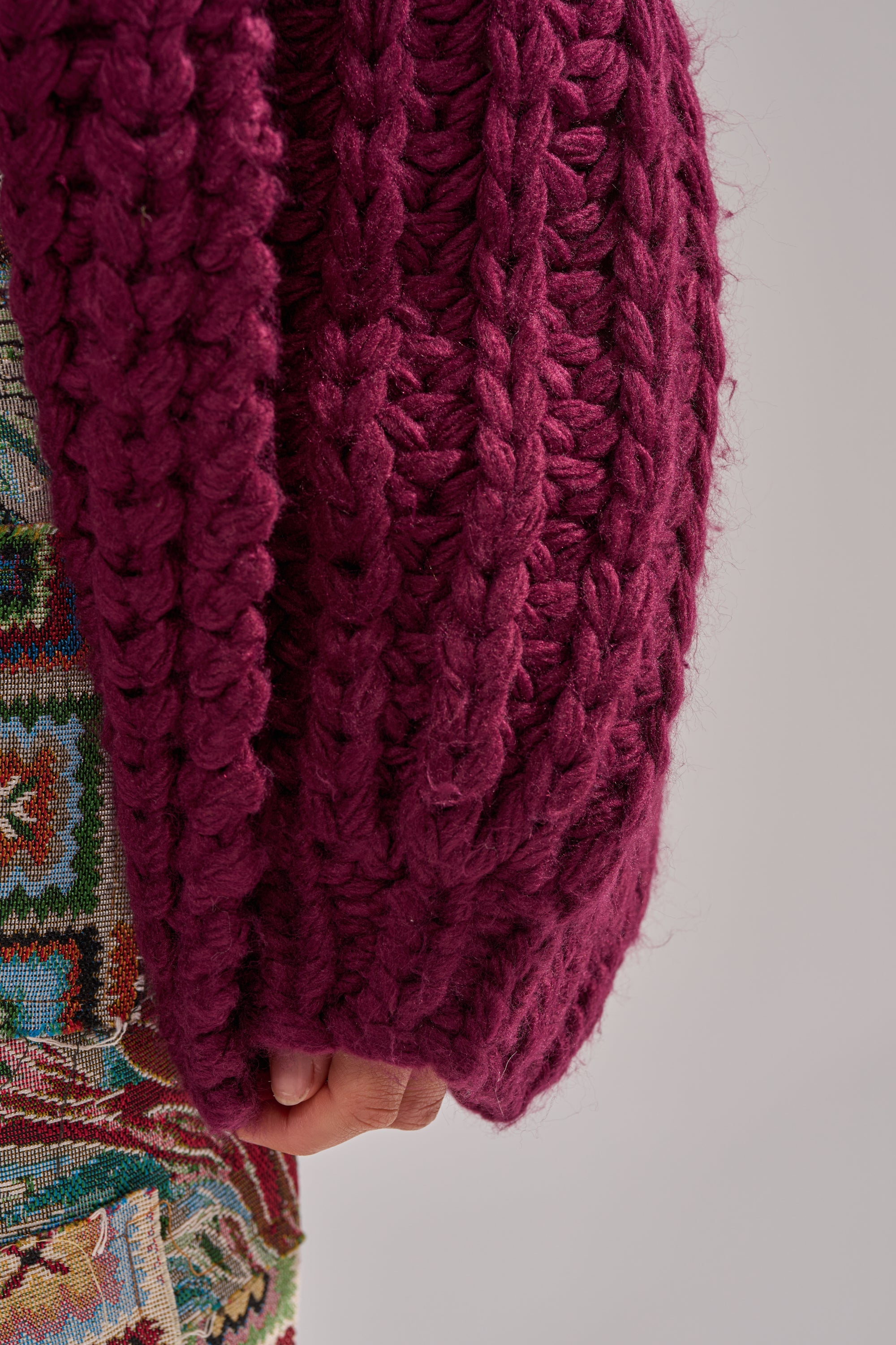 COZY CROCHET HOODED CARDIGAN
