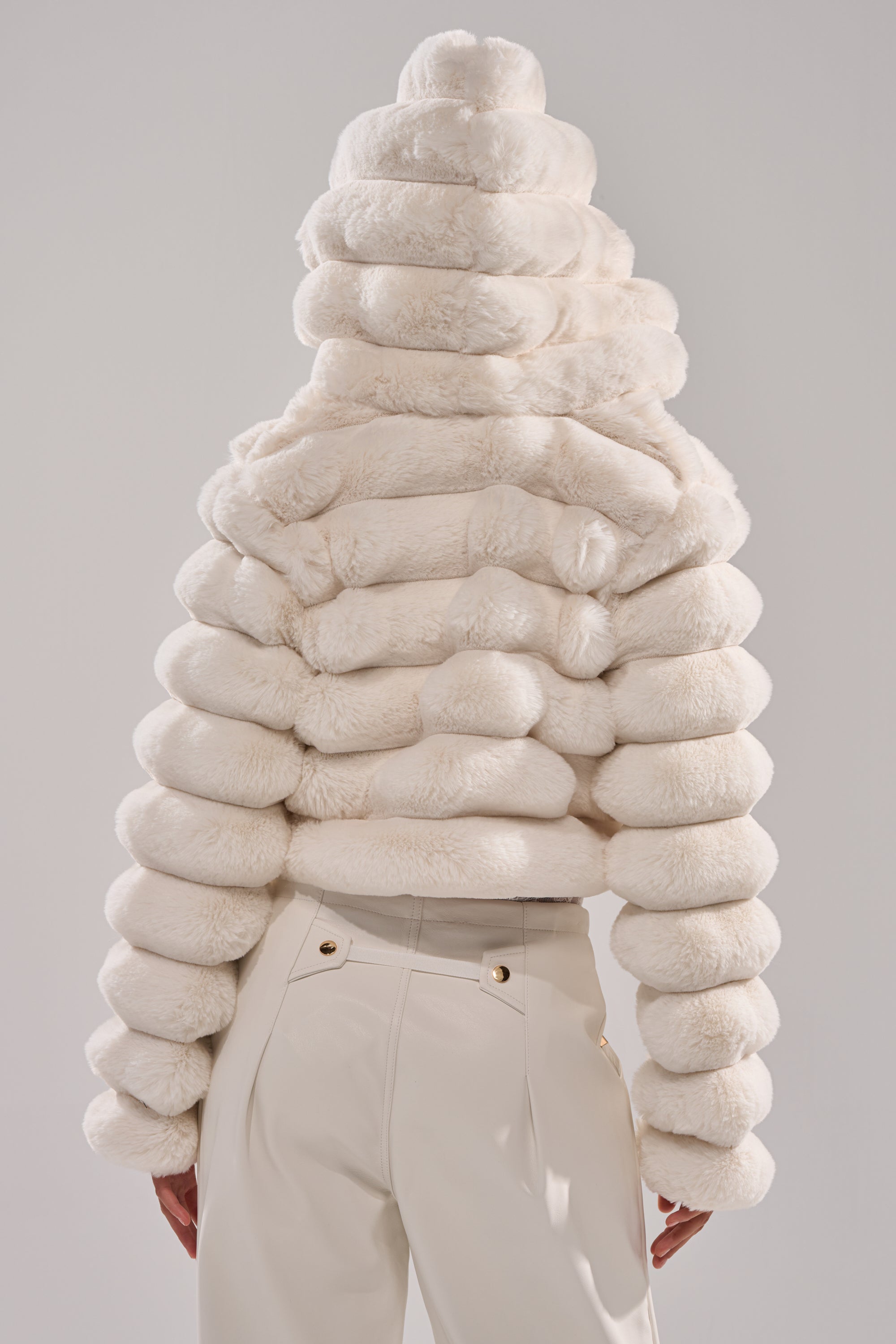 POPCORN FAUX FUR IN WHITE