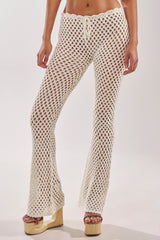 BEACH VIBES CROCHET FLARED PANT
