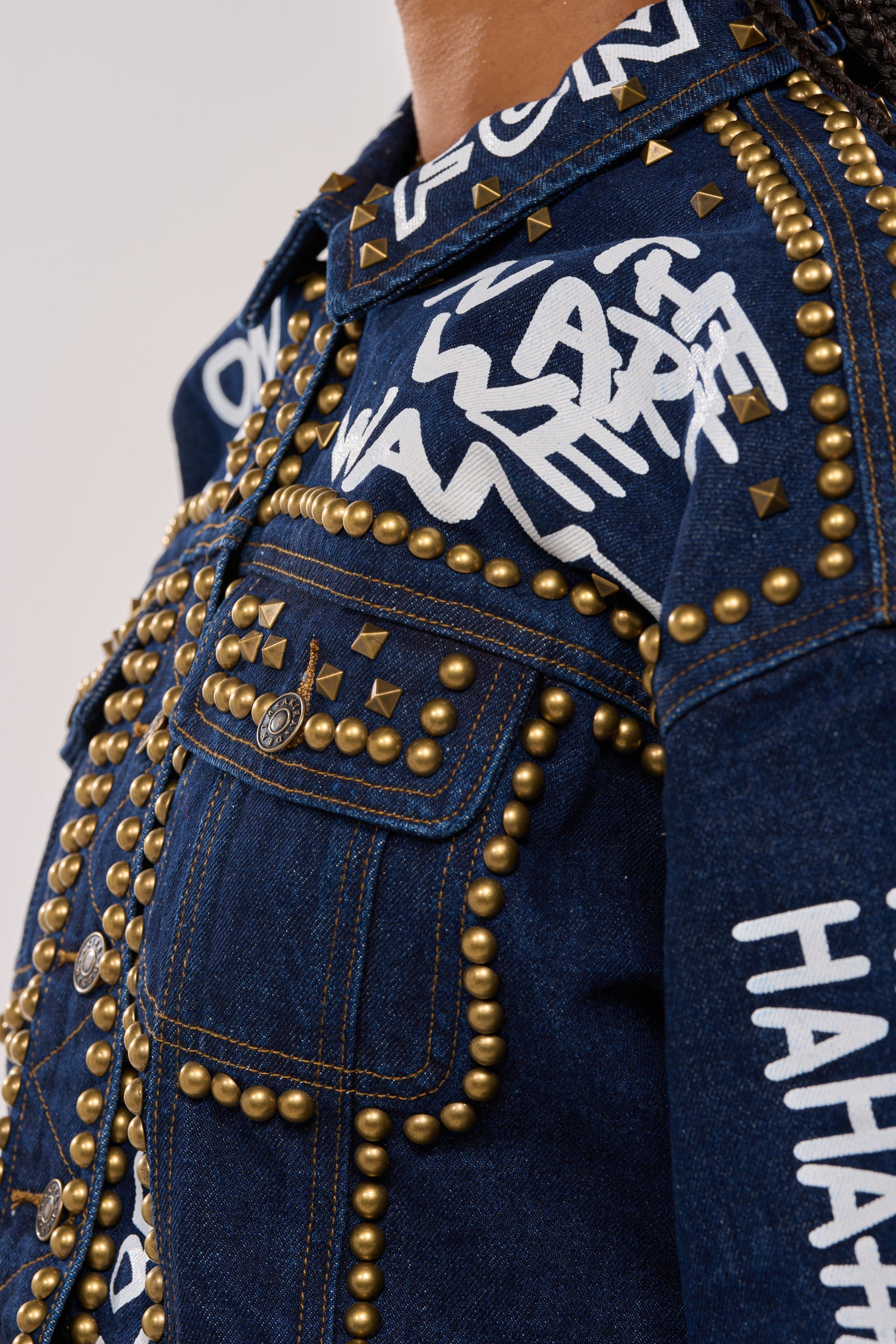 RHYTHM OF THE NIGHT DENIM JACKET IN DARK BLUE