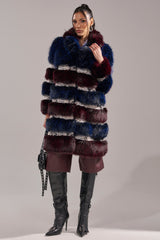 EGO PANELED FAUX FUR COAT