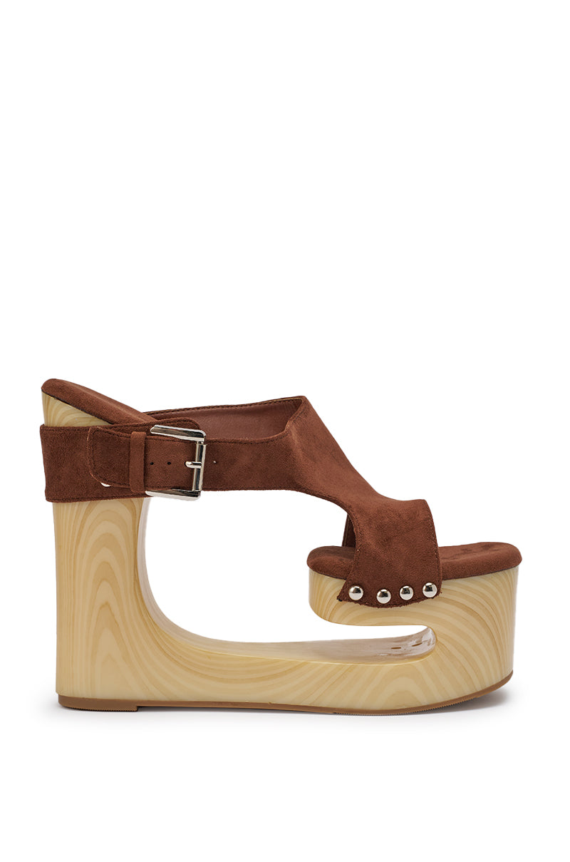 AZALEA WANG ELGEDI TAN PLATFORM SANDAL