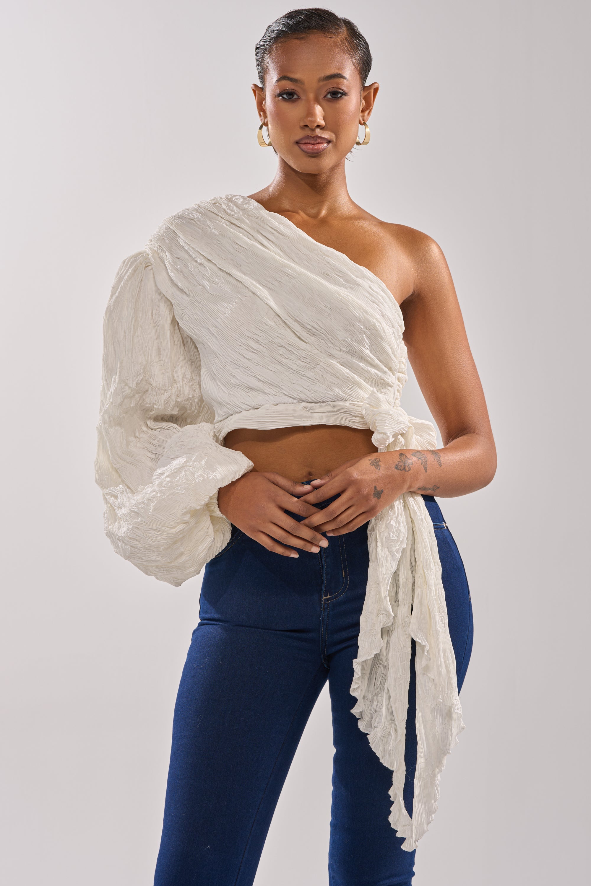 GROOVY BABY SIDE TIE BLOUSE