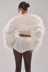 PARK AVE FEATHER BOLERO