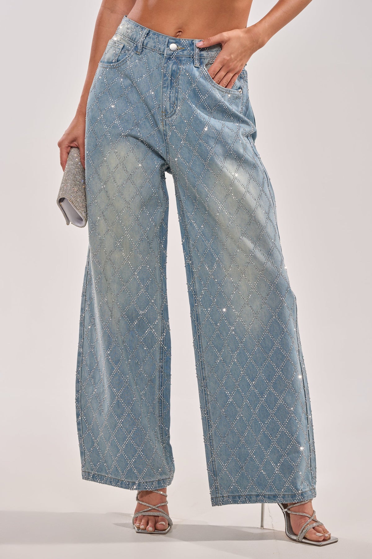 SHINE BRIGHT RHINESTONE DENIM