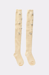 COCO EMBELLISHED SOCKS IN CREAM