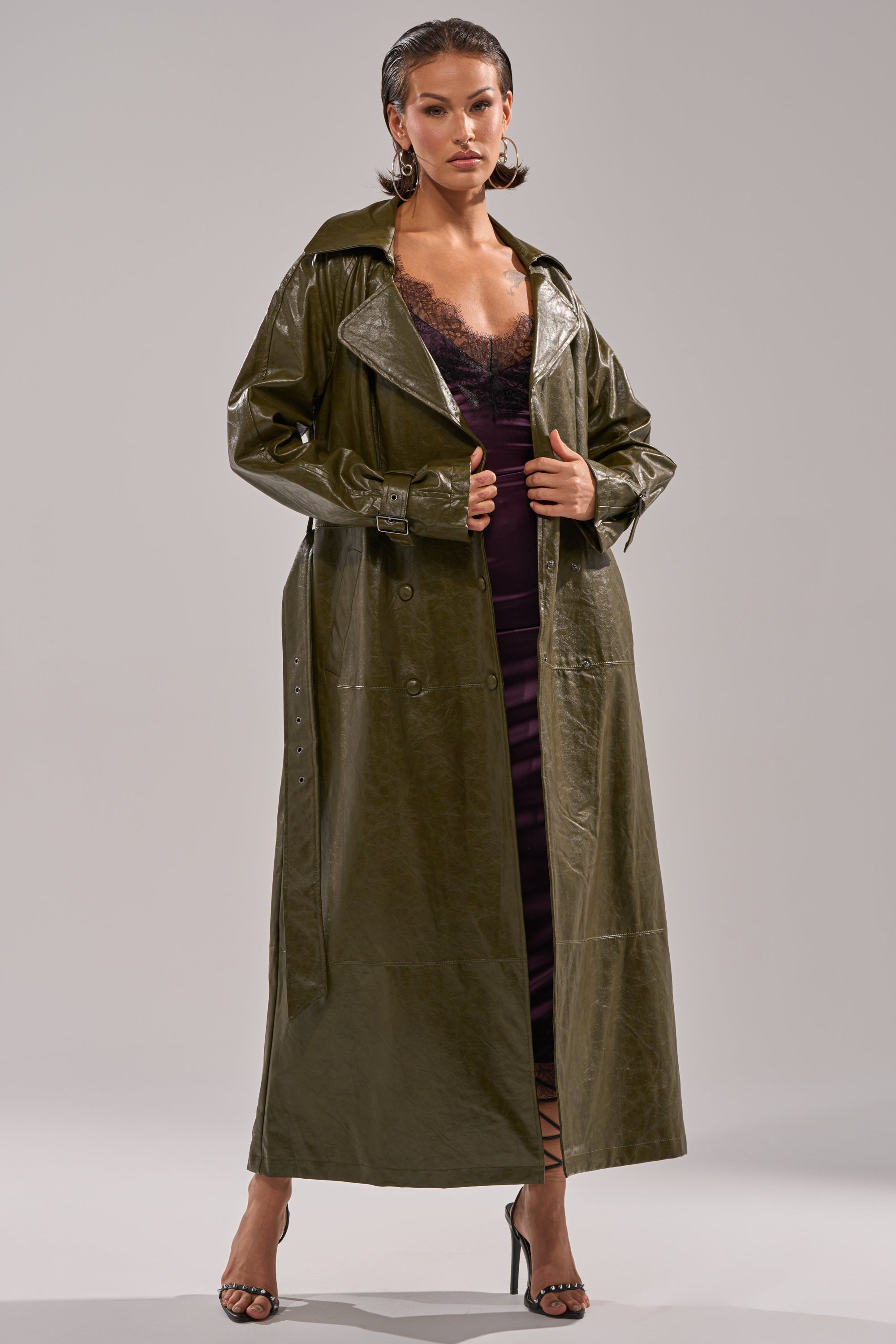 GEMINI EVERYDAY TRENCH IN OLIVE