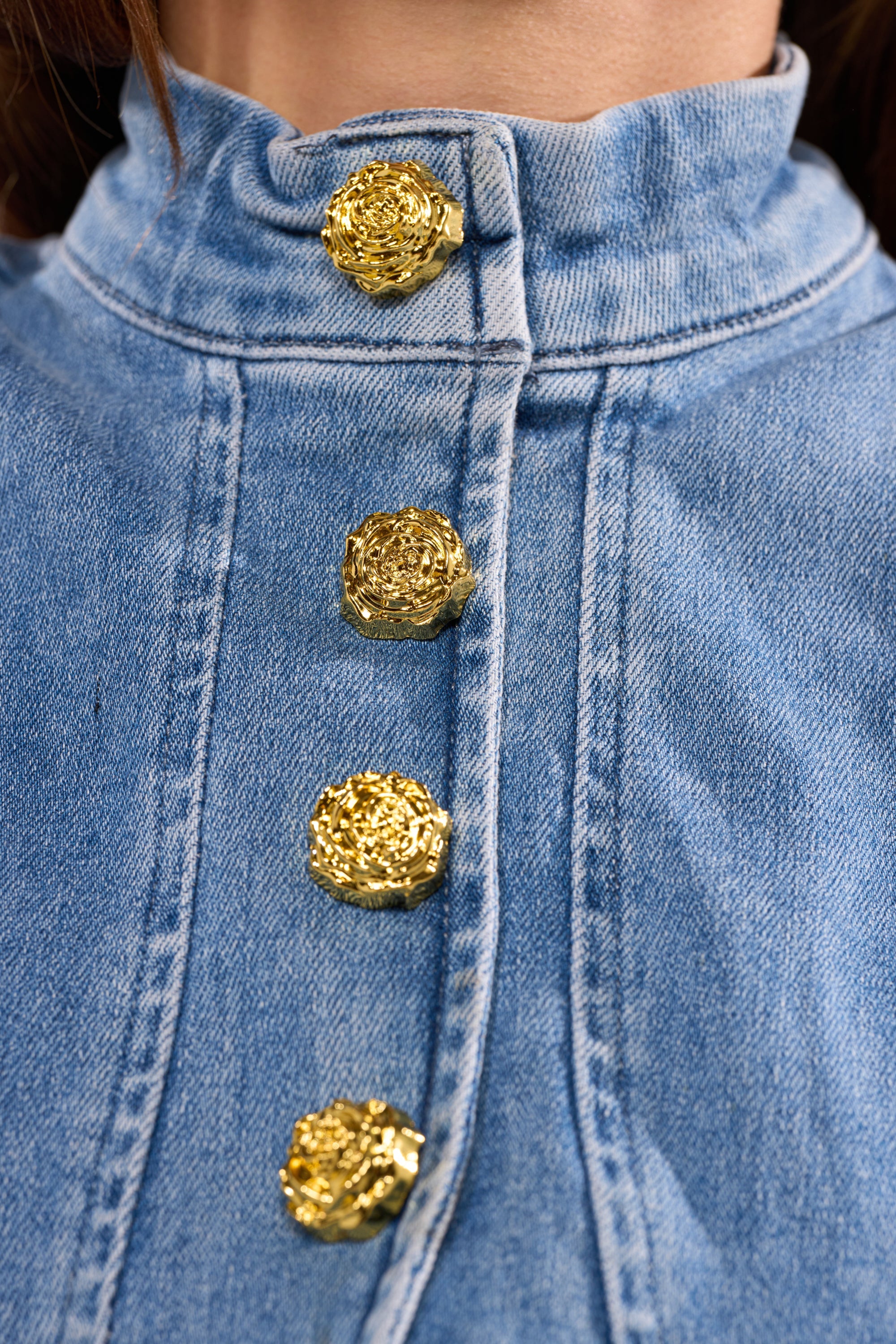 GIVE IT TO ME BABY DENIM BUTTON DOWN