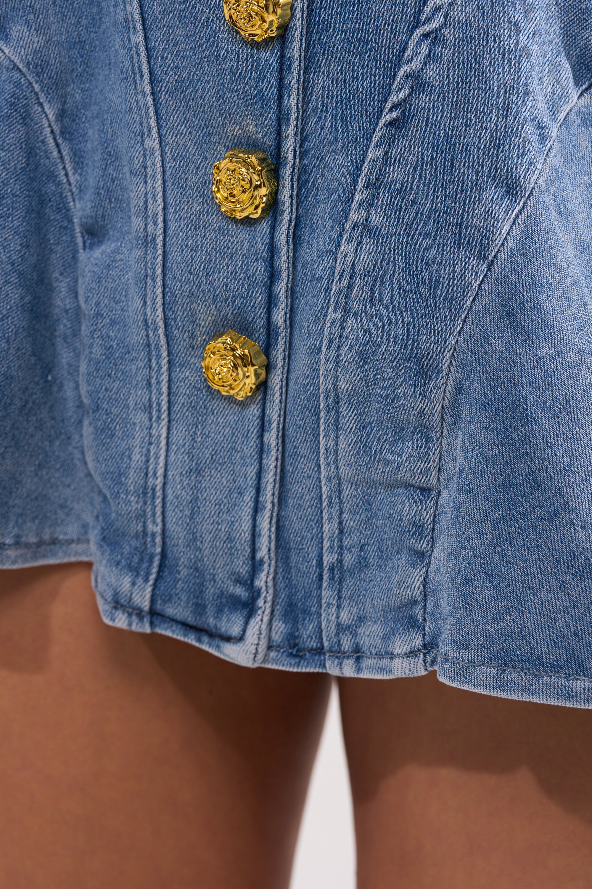 GIVE IT TO ME BABY DENIM MINI SKIRT