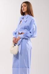 NOT LIKE ANYONE ELSE POPLIN BLOUSE