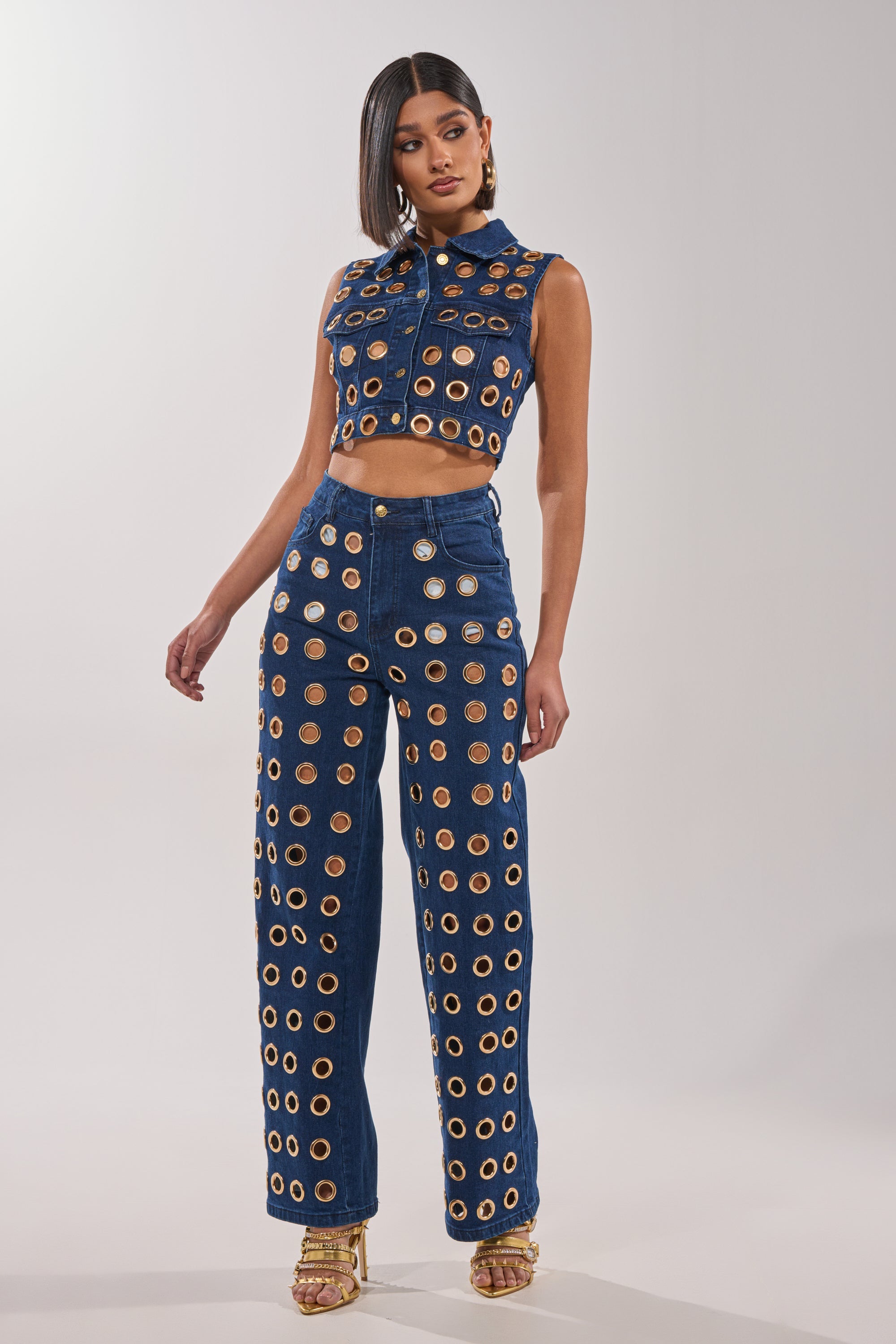 SEE THROUGH ME WIDE LEG DENIM