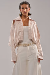 GET WITH IT SATIN BLOUSE