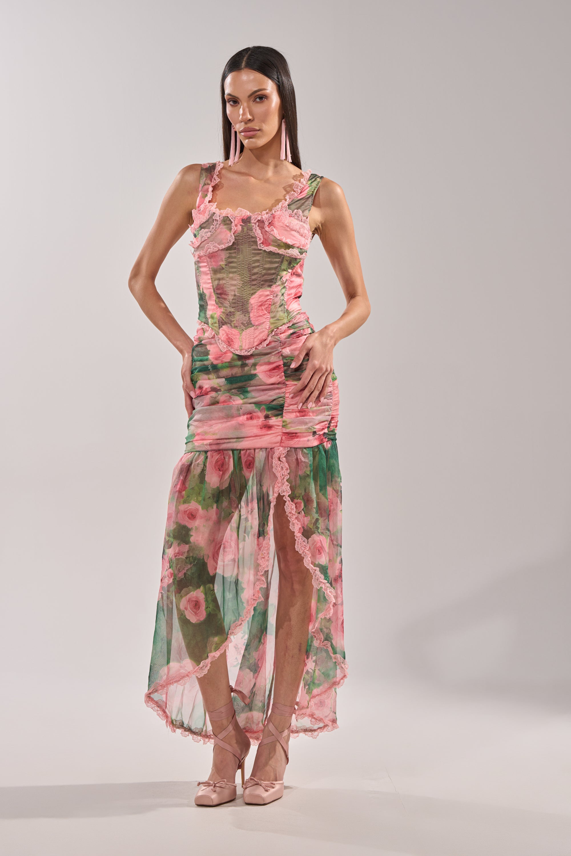DREAMING FLORAL MAXI SKIRT