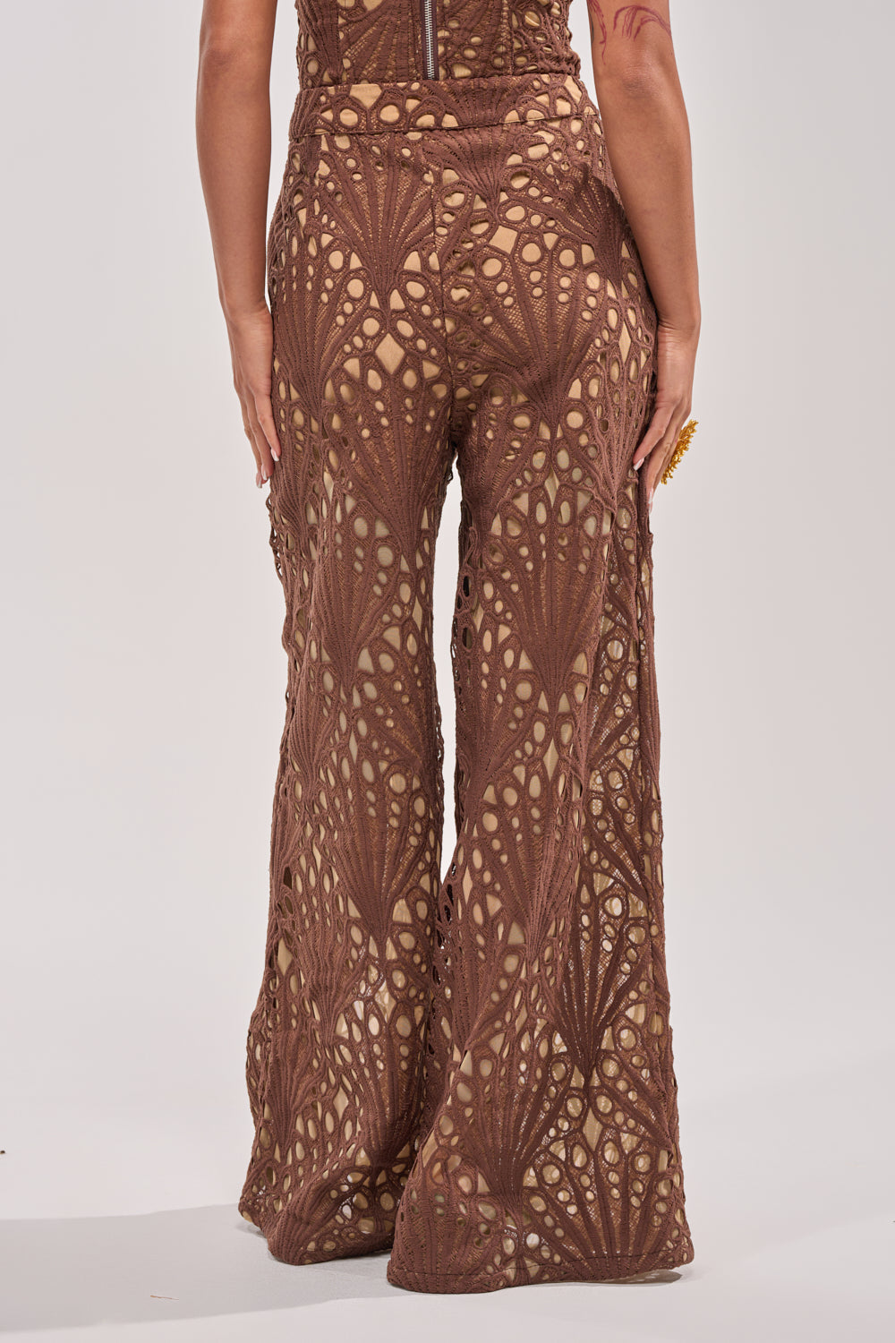 CLAIRE EYELET PALAZZO PANT
