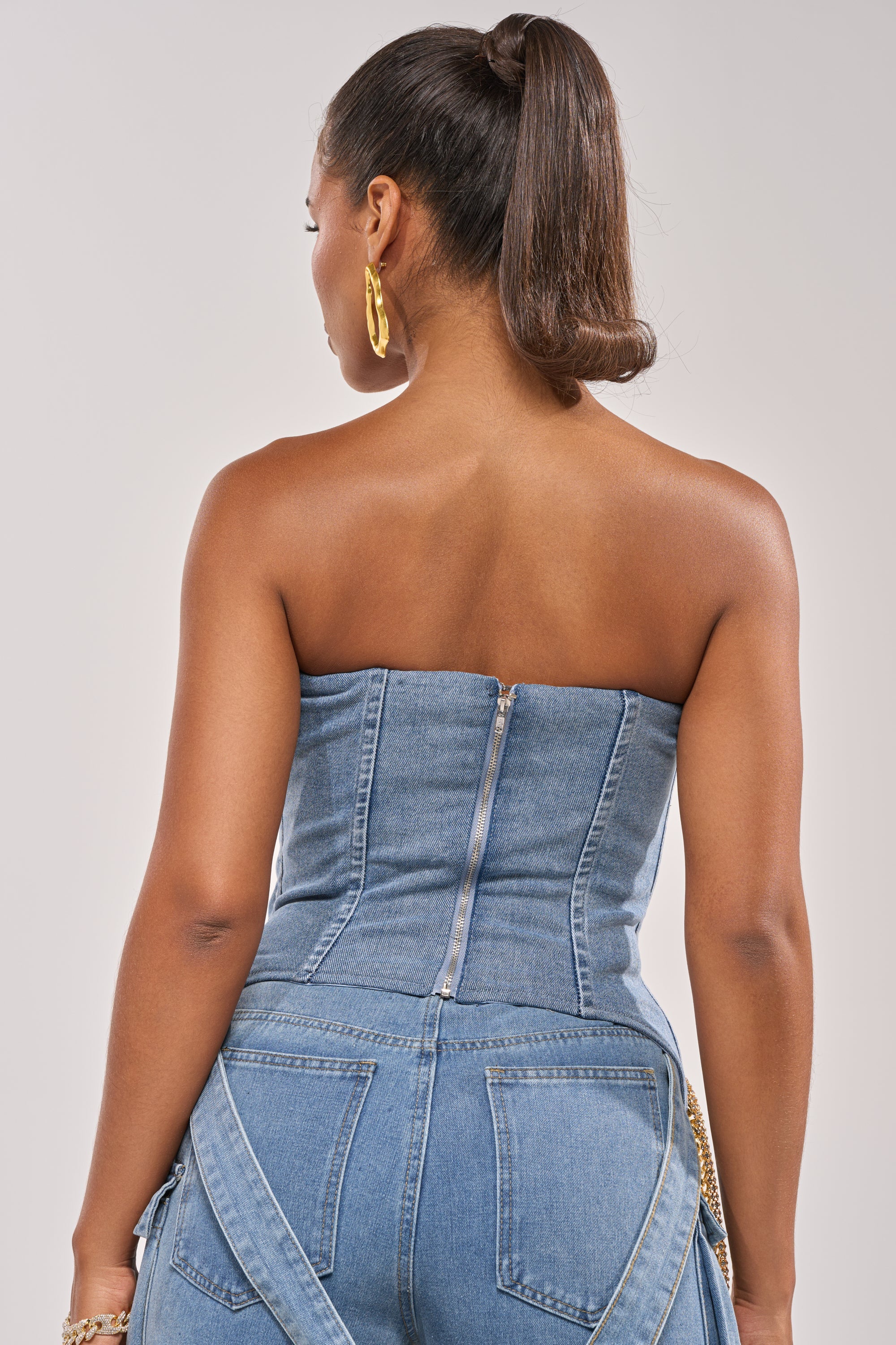 SHOW IT OFF DENIM CORSET